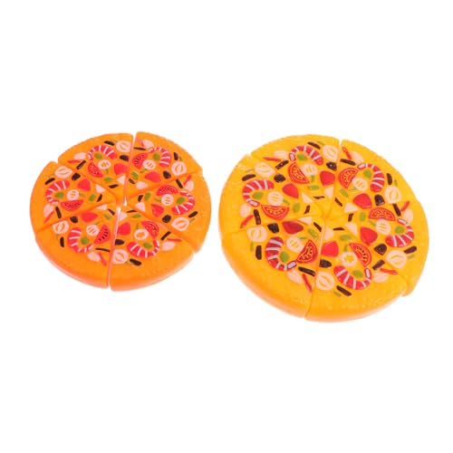 Abaodam 2 Stück Teiliges Pizza Schneide Simulation Pizza für Pädagogisches Rollenspiel für Junge Hand Augen Koordination Fördern Hochwertiges Sicheres Material für Langanhaltenden Spaß von Abaodam