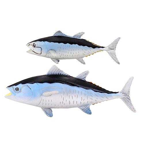 Abaodam 2stücke Realistische Meerestiere Figurine Simulation Thunfisch Modell Spielzeug Für Dekorative Ornamente Für Lernspiel Für Tierliebhaber von Abaodam