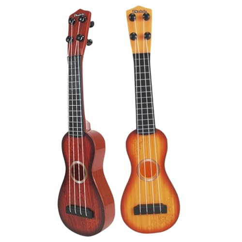 Abaodam 2 Stück Ukulele aus Kunststoff Frühpädagogisches Saiteninstrument für Mädchen und Jungen Kindgerechtes Lernspielzeug mit Vier Saiten Buntes Mini Ukulele Zufällige Zufällige Farbe von Abaodam