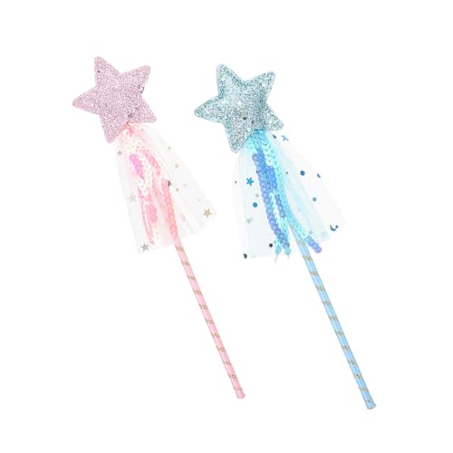 Abaodam 2 Stück Zauberstab Stern Kostüm Für Mädchen Goldenes Glitzerkleid Mädchen Feenkostüm Feenparty Feenkostüm Für Mädchen Miniatur Prinzessinnenspielzeug Puppenhaus Frau von Abaodam