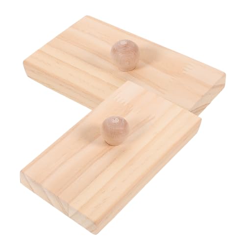 Abaodam 2 Stück kastagnetten Instrument Claves Musikinstrument Schleifen Sandkasten Sand-Kit musikinstrumente Musik Instrumente Fingerkastagnette Rhythmus- hölzern Beige von Abaodam