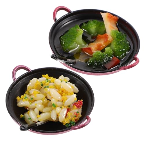 Abaodam 2 Stück miniaturfiguren miniaturen Figuren sammlerstücke puppenhaus Essen Lebensmittel Mikro-Landschaftsdekorationen Miniatur-Dinge Miniatur-Food-Modell Mikro-Küchendekoration PVC von Abaodam