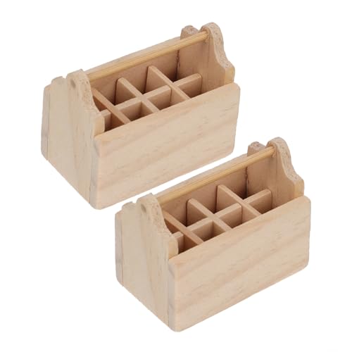 Abaodam Langlebiger Miniatur-werkzeugkasten Aus Holz Foto-Requisite Für Die Dekoration Von Spielzeug-heimszenen von Abaodam