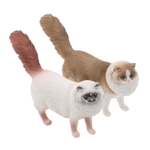 Abaodam 2stücke Kleine Plastikkatzen DIY-katzenfiguren Für Feengarten Und Bürodekoration Katzen-actionfiguren Als Spielzeug Für Junge Mädchen Katzenmodellfigur Für Kuchendekoration von Abaodam