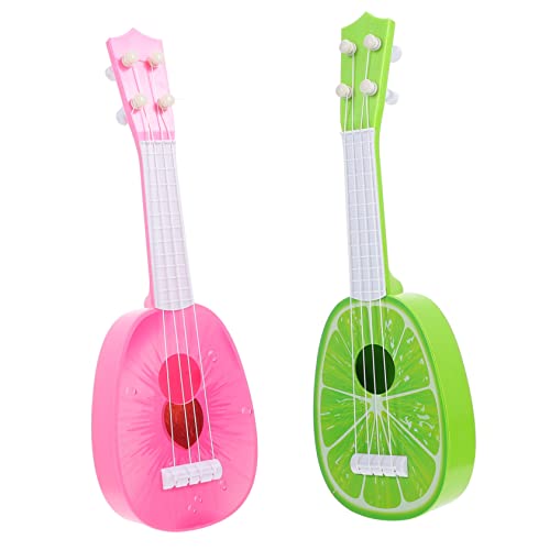 Abaodam 2 Stück Mini-ukulelen-Spielzeug Für Kinder Pädagogische Saiteninstrumente Realistische Musikinstrumentenmodelle Zu Verwenden von Abaodam