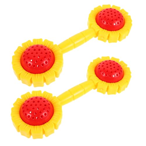 Abaodam 2 Stücke Sonnenblumen Hanteln Mädchen Rassel Rassel Hantel Rassel Für Rasseln Kunststoff von Abaodam