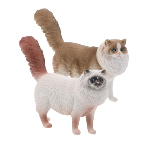 Abaodam 2stücke Katzenfiguren Zum Sammeln Realistische Miniatur-katzenmodelle Aus Kunststoff Kleine Feengartenkatzen Bonsai-katzenstatuen Für Schreibtischdekoration Und von Abaodam