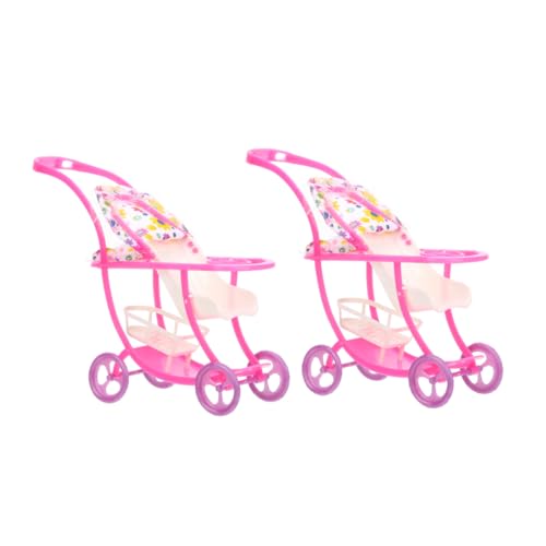 Abaodam 2-teiliges Kinderwagen-babypuppen-Spielzeug, Babypuppen-Kinderwagen Und Autositz, Babypuppen-doppelkinderwagen, Babypuppen-Kinderwagen, Kinderwagen, Babypuppenwagen, von Abaodam