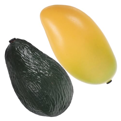 Abaodam 2 x Obststreuer, Ei, Maraca-Instrument, realistisches Mango-Avocado-Design für Spaß, Musik-Lernwerkzeug, fördert Rhythmusmotorik von Abaodam