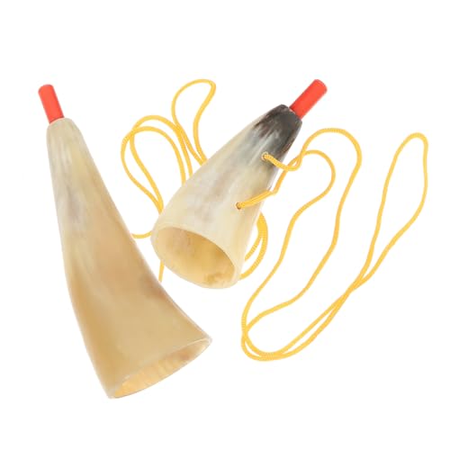 Abaodam 2 x Ochsenhorn-Trompete für Spaß, Blashörner für Spiele, Cheer, einzigartiges Musikinstrument für einfaches Spielen, Aufbewahrung für Partys, Veranstaltungen, zufällige Farbe Abaodam 2 x Ochsenhorn-Trompete für Spaß, Blashörner für Spiele, Cheer, einzigartiges Musikinstrument für einfaches Spielen, Aufbewahrung für Partys, Veranstaltungen, zufällige Farbe von Abaodam