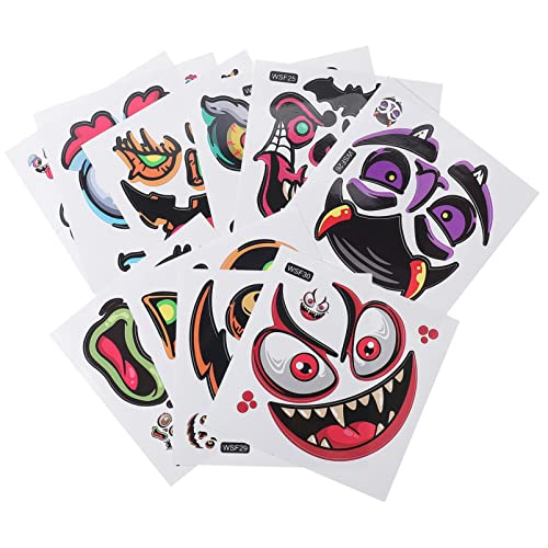 Abaodam 20 Blätter Halloween-Aufkleber Festival-hintergrundaufkleber Tasche Kürbis Aufkleber Halloween-gesichtsdekorationsaufkleber Kürbis-dekoraufkleber Kürbisaufkleber Buchen PVC von Abaodam