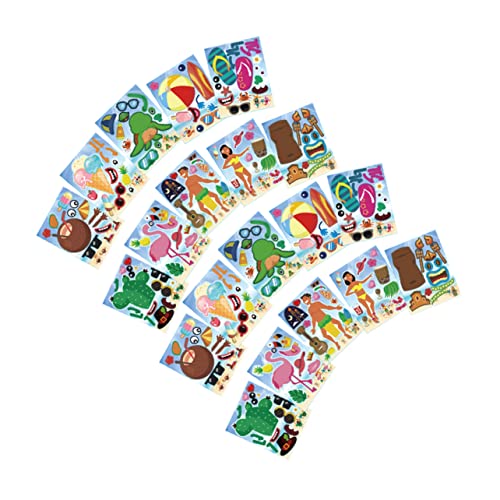 Abaodam Hawaii-Masken-Aufkleber-Set – 20 Bögen 80 G Kupferpapier Hawaii-Party-Aufkleber Für Kinder Bastelaufkleber Perfekt Für Party-Dekorationen von Abaodam