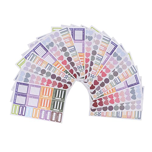 Abaodam 20 Blatt Punktherz-Aufkleber Codierungsetiketten-Aufkleber Für Planer – Perfekte Ästhetische Aufkleber Für Scrapbooking von Abaodam