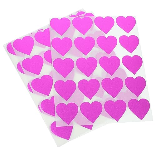 Abaodam Selbstklebende Herzaufkleber 20 Blatt Glitzernd Dekorative Umschlagsiegelaufkleber Für Hochzeitsgeschenke von Abaodam