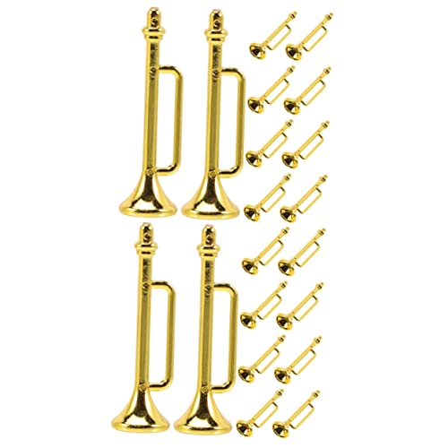 Abaodam Kinderspielzeug 20 STK Musikinstrumentenmodell Miniatur-Trompetenmodell Mini-Dekor Spielzeuge Saxophon Miniatur-Musikinstrumente Miniatur-Trompeten-Requisite Weihnachten schmücken von Abaodam