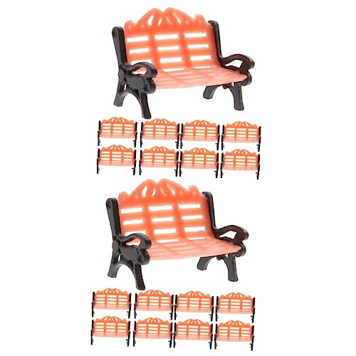 Abaodam 20 STK Parkstuhl Modell Mini-Spielzeug Gartenmöbel Mini-hausmöbel Sitzmöbel Spielzeug Mini-sitzbänke Spielzeug Für Draußen Bankmöbel Stühle Im Freien Perlen Sofa Miniatur Plastik von Abaodam