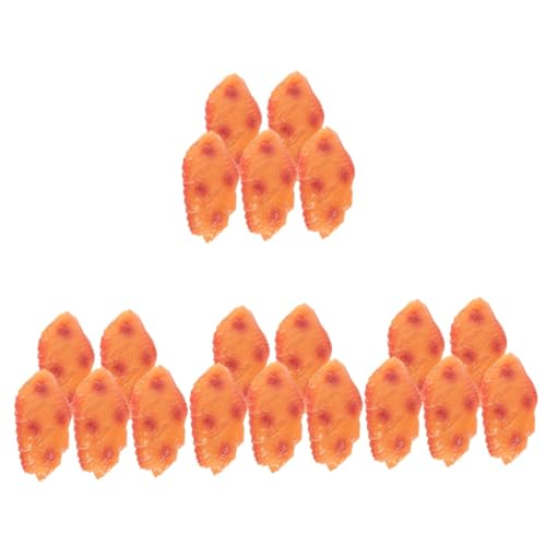 Abaodam 20 STK Simulation Lebensmittelmodell fensterdekoration fensterpolster Hühnerflügel gebratenes Huhn Modelle gefälschtes Essen realistisches Lebensmittelmodell simuliertes Essen Tier von Abaodam