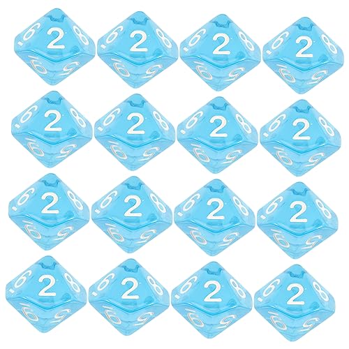 Abaodam 20 Stück 10 Würfel spielwaren draußen polyedrisch Tischspiele für Erwachsene Mathe-Spiele Acryl Blue von Abaodam