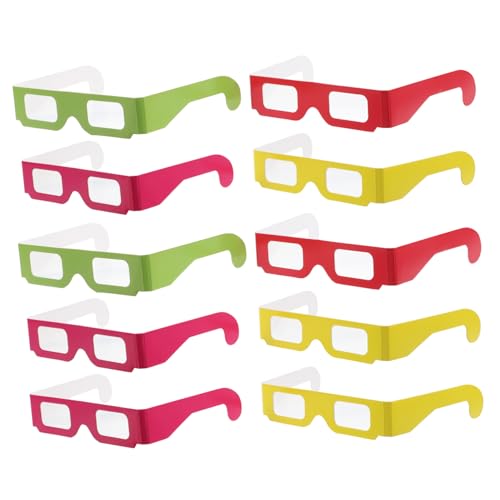 Abaodam Neon-prismenbrillen 20-teiliges Set Mit 3d-brillen Für Weihnachtsbeleuchtung Und Musikpartys von Abaodam