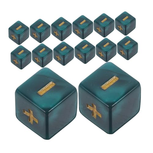 Abaodam 20 Stück Arithmetische Lehrmittel Rollenspiel Würfel Kinderspielzeug Mathe-spielwürfel Pädagogische Mathematikzeichen-würfel Würfel Stapeln Lernhilfe Für Acryl Green von Abaodam
