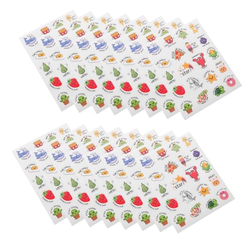 Abaodam 20 Stück Aufkleber schuler de leerling die stickerbögen kinderf englisch tiegerkostuem kindercroks Stickers Kinderkleber Requisiten für Zubehör für Kinderpreise von Abaodam