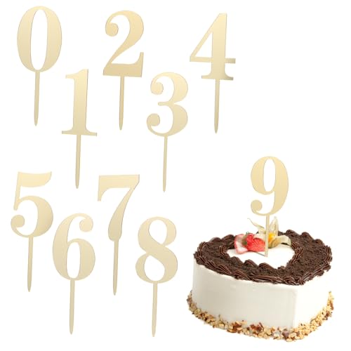 Abaodam Geburtstagstortendekorationen 20 Stück Acryl-zahlen-kuchenaufsätze Elegante Partys Und Besondere Anlässe von Abaodam