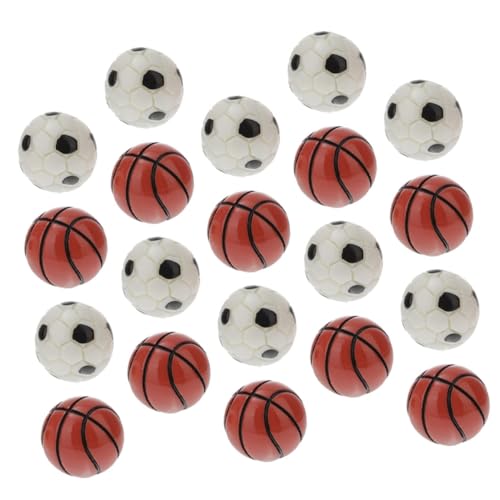 Abaodam Mini Fußball Miniatur Basketball Mini Puppe Dekore 20pcs Harz Miniatur Sport Set von Abaodam