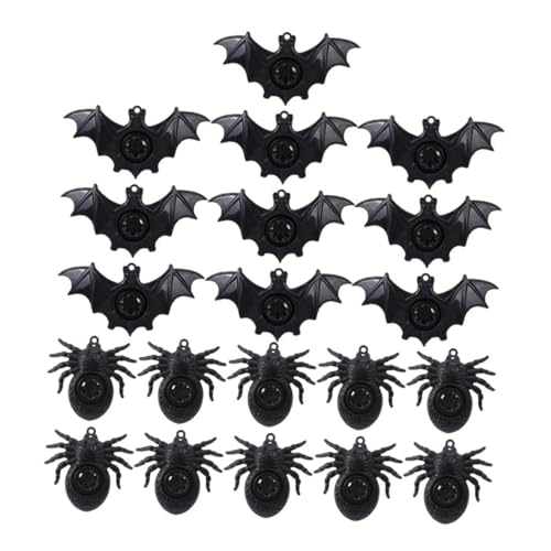 Abaodam 20 Stück Halloween Mundstück Spinnen und Fledermausformat Party Requisiten für Lustige Geräuschmacher für Halloween Feiern von Abaodam