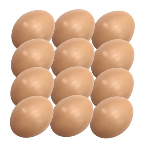 Abaodam 20 Stück Imitation gefälschter Eier süße Eier Hühnerei Falsches Hühnchenei Foto Requisiten Eimodell Mini-Eier Ei Egg dekoratives Ei Graffiti-Eier für pp Khaki von Abaodam