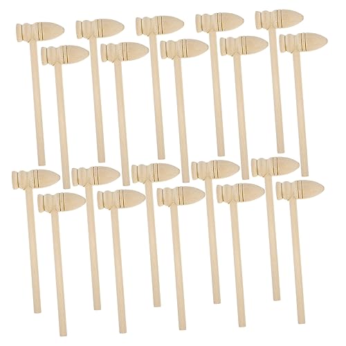 Abaodam 20 Stück Mini-hämmerspielzeug Aus Holz Für Kinder Zum Pädagogischen Spielen Sicheres Und Gesundes Spielzeug Hämmer Für Kleinkinder von Abaodam