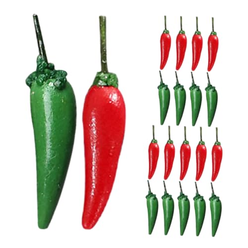 Abaodam 20 Stück Künstliche Mini Chili Deko Teiliges Lebensechte Paprika für Puppenstuben Kreative Projekte und Wohnaccessoires Bunte Miniaturgemüse als für Deko Abaodam 20 Stück Künstliche Mini Chili Deko Teiliges Lebensechte Paprika für Puppenstuben Kreative Projekte und Wohnaccessoires Bunte Miniaturgemüse als für Deko von Abaodam