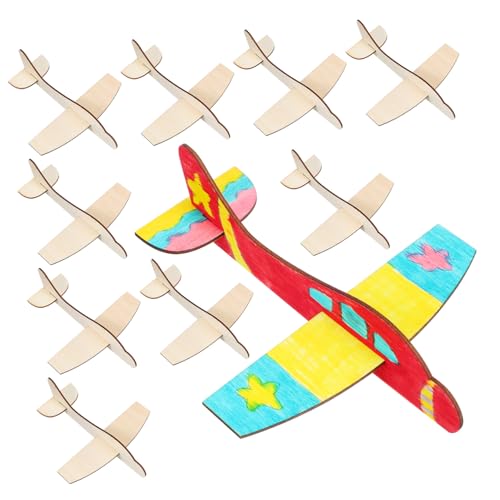 Abaodam 20 Stück Leere Holzflugzeuge Bi Modellbausätze Flugzeugaktivitäten Für Bausatz Papierflieger Unbemaltes Flugzeug Flugzeugspielzeug Für Leeres Flugzeugmodell Bauen von Abaodam