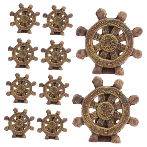 Abaodam 20 Stück Mediterraner Stil Miniatur Schiffsruder für Sandtisch Nautische Wohnaccessoires für Puppenhäuser und Mikrolandschaften Abaodam 20 Stück Mediterraner Stil Miniatur Schiffsruder für Sandtisch Nautische Wohnaccessoires für Puppenhäuser und Mikrolandschaften von Abaodam