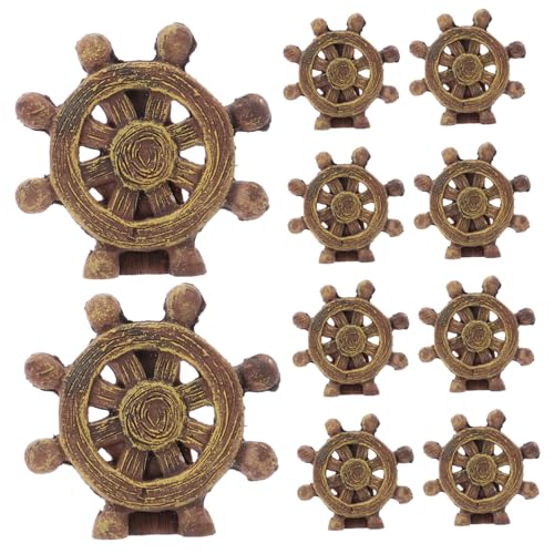 Abaodam 20 Stück Mediterraner Stil Schiffsruder Deko für Sandtische Miniatur Ruder Ornamente für Puppenhäuser und Dekorationen Handgefertigte Details von Abaodam
