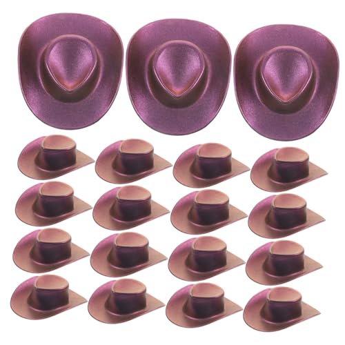 Abaodam 20 Stück Mini Cowgirl Hüte Adorable Puppenaccessoires für Party Dekoration für Halloween Geburtstagsfeiern und Mehr Leicht und Bequem von Abaodam