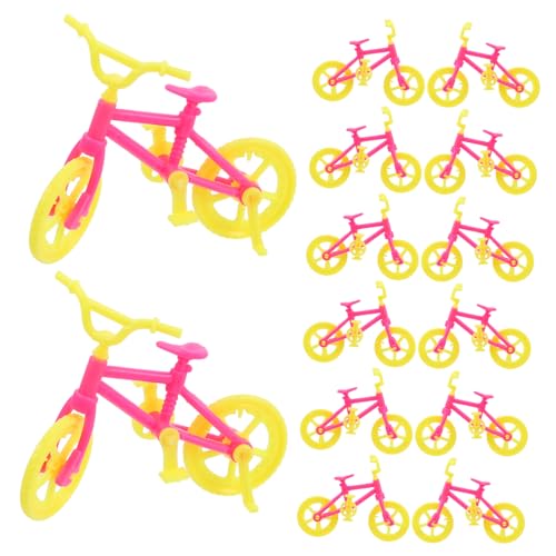 Abaodam 20 Stück Mini-Fahrrad Miniaturspielzeug -Fahrradfigur Mini-Desktop-Ornament Mountainbike -Dekoration Desktop-Ornament Fahrrad Mountain Bike Ornament Plastik von Abaodam