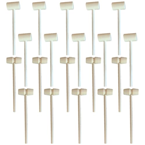 Abaodam 20 Stück Mini Holzhammer für Natürliche Holzmaterialien Sicher und Geruchlos für Handtraining und Kreatives Geeignet für Kleine Hände Abaodam 20 Stück Mini Holzhammer für Natürliche Holzmaterialien Sicher und Geruchlos für Handtraining und Kreatives Geeignet für Kleine Hände von Abaodam