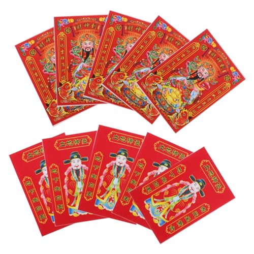 Abaodam 20 Stück Mini-Modell „ des Reichtums“. Puppenhaus-Dekoration Puppenhaus-Szene Lebensszenen Modell chinesische Neujahrsdekorationen chinesischer neujahrstischkalender Papier von Abaodam