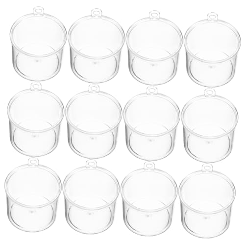 Abaodam 20 Stück Mini Moussebecher Puppenhaus Puppenhaus Milchbecher Puppenhaus Lebensmittelzubehör Mini Servierbecher Winzige Teetasse Durchsichtige Moussebecher Puppenhaus von Abaodam