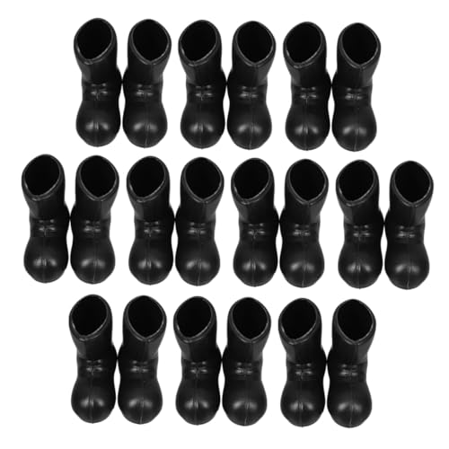Abaodam 20 Stück Mini Schuhe Stiefel Pe Oder Miniatur Schuhe Schwarz von Abaodam