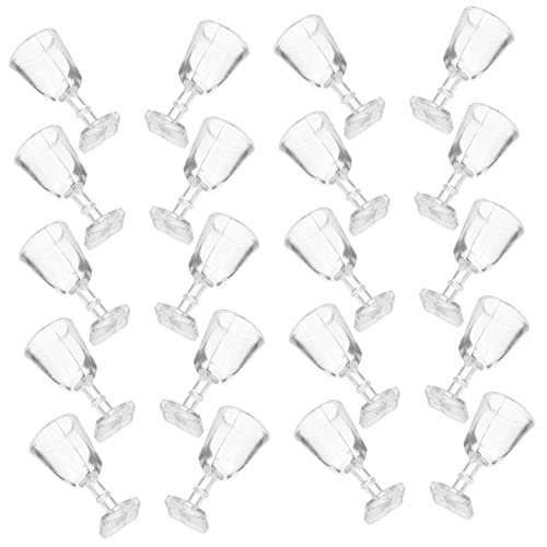 Abaodam 20 Stück Mini Weingläschen Schnapsgläser Dekoration Mini Bierspielzeug Zappelspielzeug Kleine Gläser Und Schalen Die Sie Dekorieren Können Mini Miniatur Lebensmittel von Abaodam