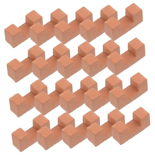 Abaodam 20 Stück Mini Ziegel Winzige Ziegel Für Die Landschaftsgestaltung Miniatur Bausteine ​​Für Für Hausmodelle DIY Handwerk Gartenzubehör von Abaodam