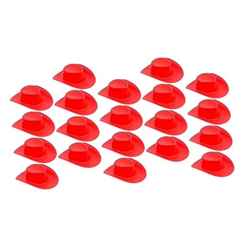 Abaodam 20 Stück Miniatur Cowboyhüte für Puppenhaus Dekorative Plastik Hüte Rot für Partys DIY Projekte und Puppenaccessoires Abaodam 20 Stück Miniatur Cowboyhüte für Puppenhaus Dekorative Plastik Hüte Rot für Partys DIY Projekte und Puppenaccessoires von Abaodam
