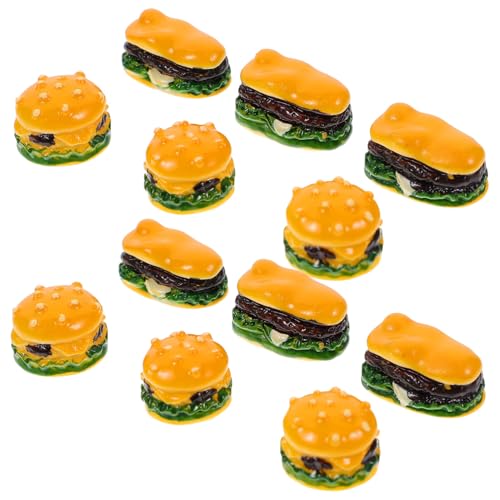 Abaodam 20 Stück Miniatur Hamburger Spielzeugset Teiliges aus Realistischen Simulations Lebensmitteln für Puppenhaus Dekoration und Foto Requisiten für Küchenzubehör und Rollenspiele von Abaodam