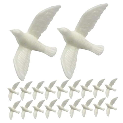 Abaodam 20 Stück Miniatur Pigeon Modelle Miniatur Vögel für Puppenhaus Deko DIY Vogelornamente und Bastelprojekte von Abaodam