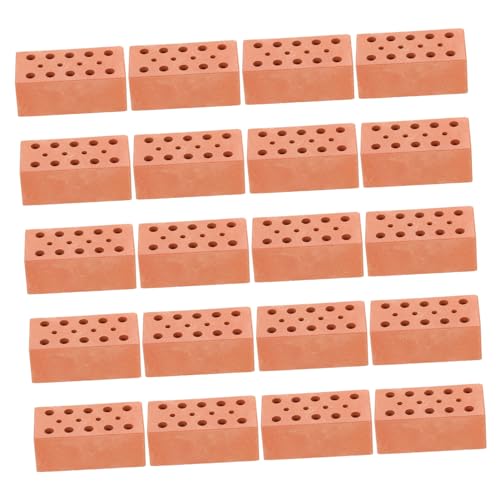 Abaodam 20 Stück Miniatur Ziegelsteine DIY Modellbau Backsteine für Sandtisch Architektur Geeignet für Miniaturlandschaften und Schulprojekte Sicher und Kreativ von Abaodam