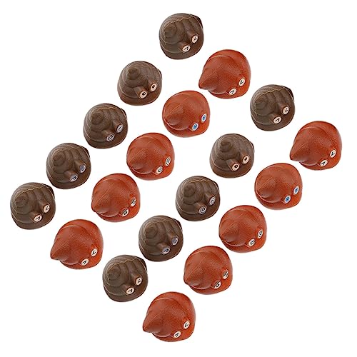 Abaodam 20 Stück Poop- Matschige Zappelspielzeuge Partykacke Mini-Fidget-spielzeuge Feinschmeckerspielzeug Faux Poops Lebensechtes Kotspielzeug Miniatur PVC von Abaodam