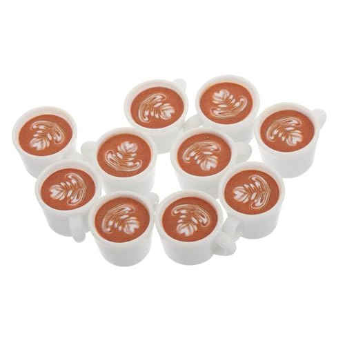 Abaodam 20 Stück Puppenhaus-kaffeetasse Milchbecherpuppenhaus Kaffeetasse Puppenhaus Kaffeetassenspielzeug Puppenhausdekor Puppenhaus-miniaturbecher Puppenhaus-Ornamente Weiß Plastik von Abaodam