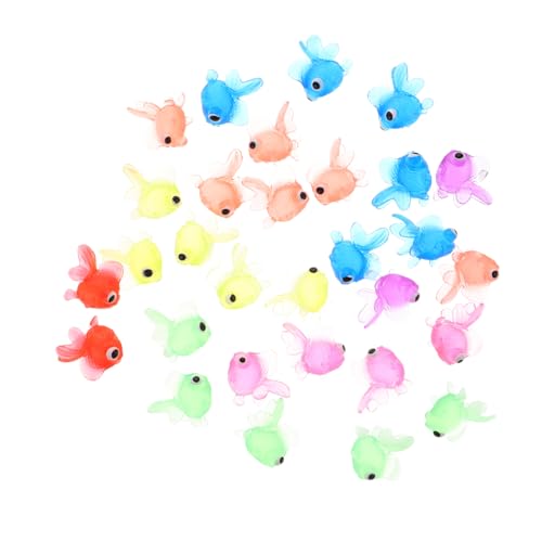 Abaodam 20 Stück Realistische Goldfisch Spielzeuge für Bunte Aquarium Deko Lernspielzeug Kreativität und Hand Augen Koordination von Abaodam