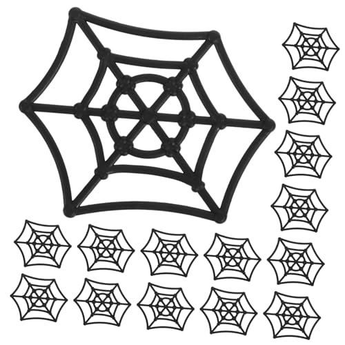 Abaodam 20 Stück Teiliges Halloween Spinnennetz Deko aus Kunststoff Realistische Hängende Spinnweben Partydeko für Wand Fenster Baum Gruselige Halloween Party Mitgebsel und Dekoration von Abaodam